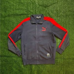 Puma Men's Dark Blue and Red Jacket